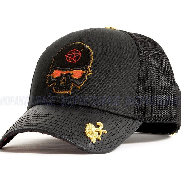 Red Monkey Hell Raiser Black RM1438 New Limited Unisex Trucker Snapback Hat Cap - Picture 2 of 7
